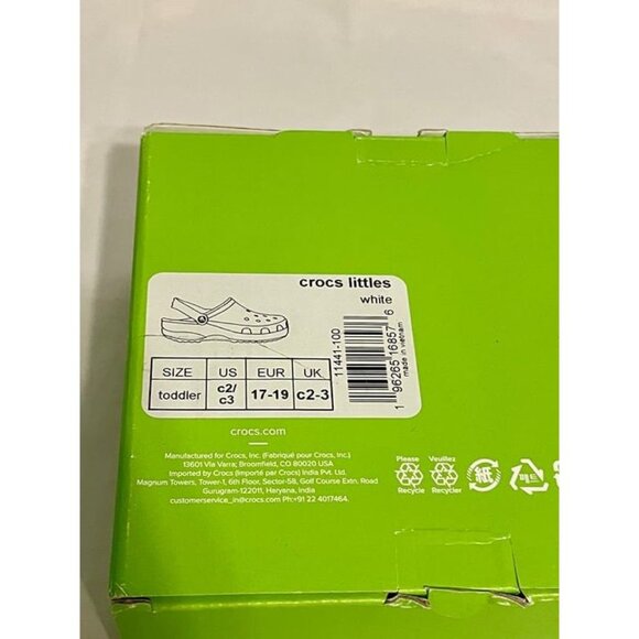Toddlers Crocs Littles size C2/C3 White New in Box - Picture 4 of 4